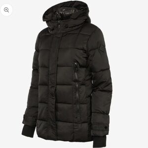 Steve Madden black Hooded Puffer Jacket NWOT